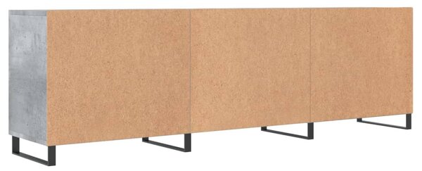 Betonszürke szerelt fa TV-szekrény 150 x 30 x 50 cm