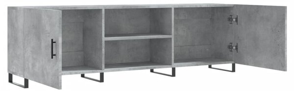 Betonszürke szerelt fa TV-szekrény 150 x 30 x 50 cm