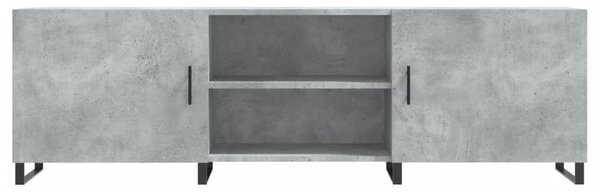 Betonszürke szerelt fa TV-szekrény 150 x 30 x 50 cm