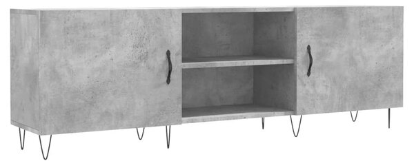 Betonszürke szerelt fa TV-szekrény 150 x 30 x 50 cm