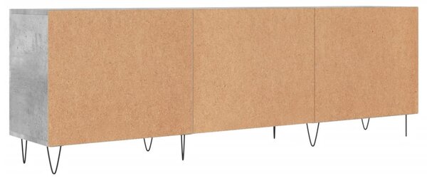 Betonszürke szerelt fa TV-szekrény 150 x 30 x 50 cm