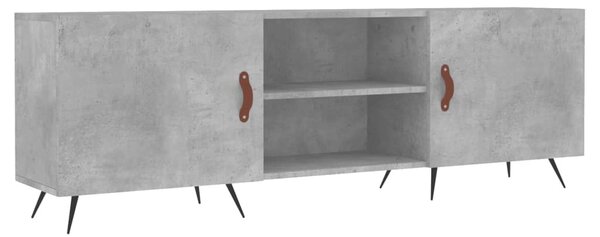 Betonszürke szerelt fa TV-szekrény 150 x 30 x 50 cm