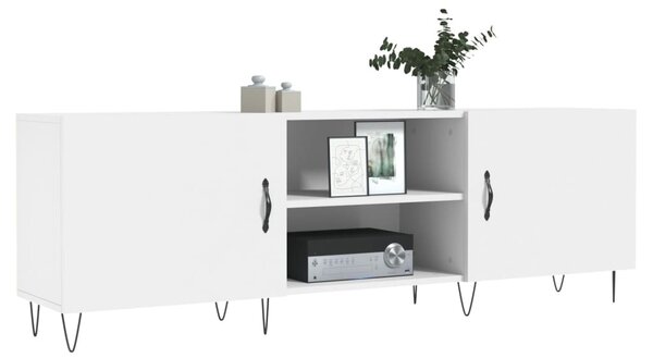Fehér szerelt fa TV-szekrény 150 x 30 x 50 cm