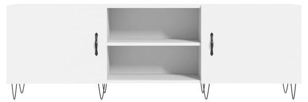 Fehér szerelt fa TV-szekrény 150 x 30 x 50 cm