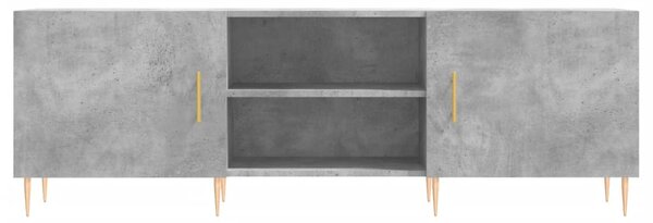 Betonszürke szerelt fa TV-szekrény 150 x 30 x 50 cm