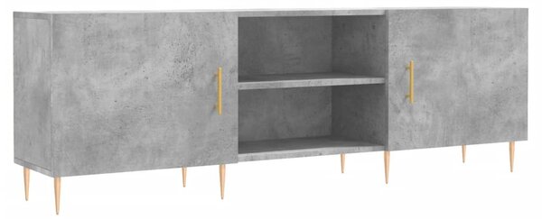 Betonszürke szerelt fa TV-szekrény 150 x 30 x 50 cm