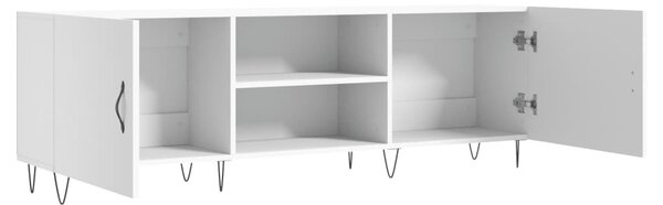 Fehér szerelt fa TV-szekrény 150 x 30 x 50 cm