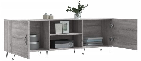 Szürke sonoma színű szerelt fa TV-szekrény 150x30x50 cm