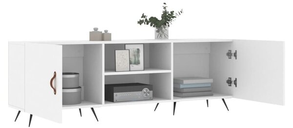 Fehér szerelt fa TV-szekrény 150 x 30 x 50 cm