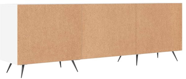 Fehér szerelt fa TV-szekrény 150 x 30 x 50 cm