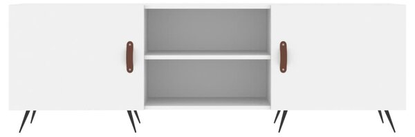Fehér szerelt fa TV-szekrény 150 x 30 x 50 cm
