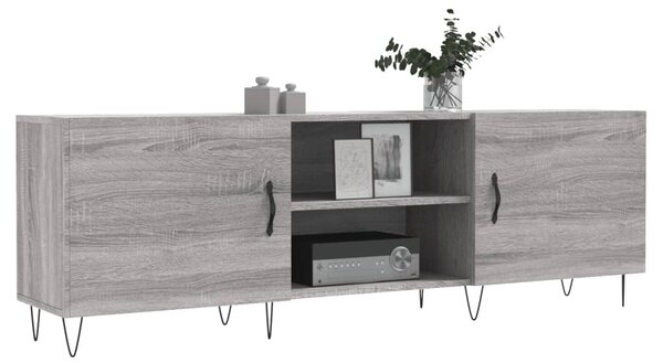 Szürke sonoma színű szerelt fa TV-szekrény 150x30x50 cm
