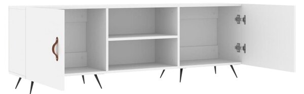 Fehér szerelt fa TV-szekrény 150 x 30 x 50 cm