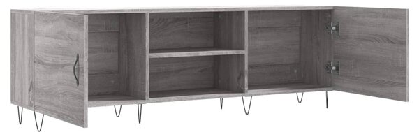 Szürke sonoma színű szerelt fa TV-szekrény 150x30x50 cm