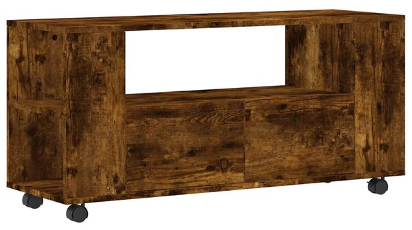 Füstös tölgy színű szerelt fa TV-szekrény 102x34,5x43 cm