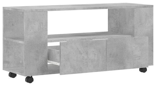 Betonszürke szerelt fa TV-szekrény 102x34,5x43 cm