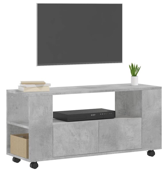 Betonszürke szerelt fa TV-szekrény 102x34,5x43 cm