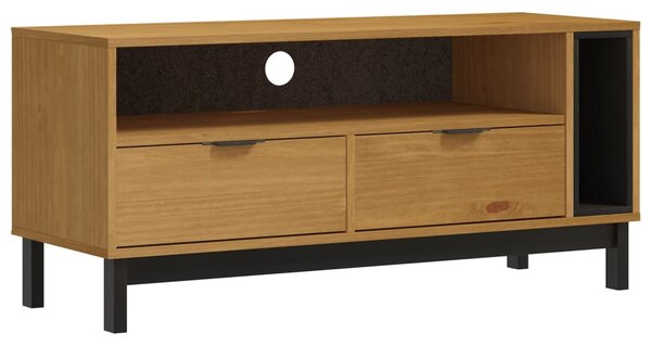 FLAM tömör fenyőfa TV-szekrény 110 x 40 x 50 cm