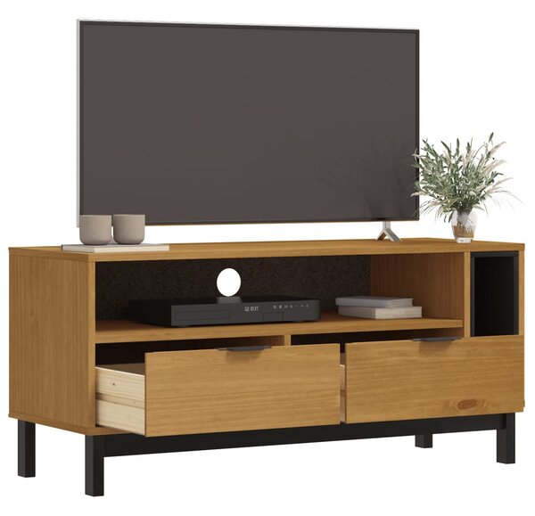 FLAM tömör fenyőfa TV-szekrény 110 x 40 x 50 cm