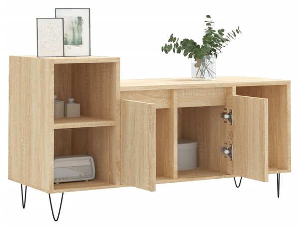 Sonoma tölgyszínű szerelt fa TV-szekrény 100x35x55 cm