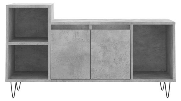 Betonszürke szerelt fa TV-szekrény 100 x 35 x 55 cm