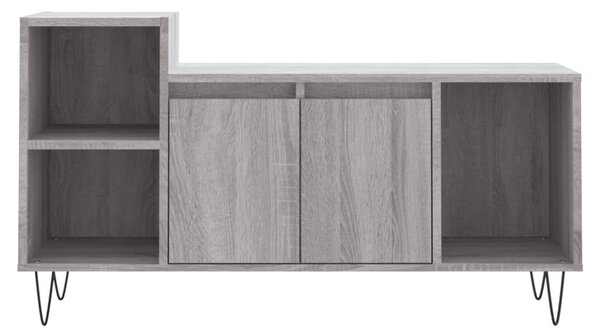 Szürke sonoma színű szerelt fa TV-szekrény 100x35x55 cm