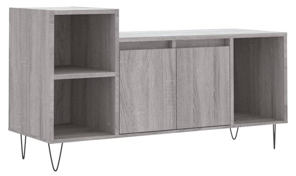 Szürke sonoma színű szerelt fa TV-szekrény 100x35x55 cm