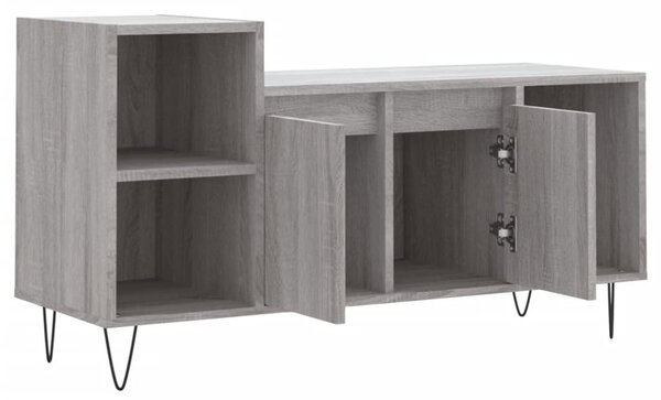 Szürke sonoma színű szerelt fa TV-szekrény 100x35x55 cm