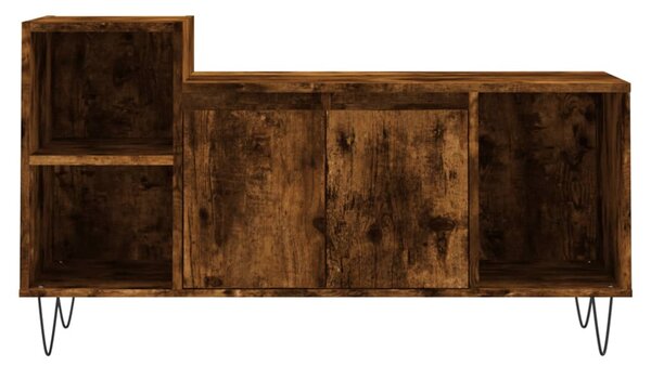 Füstös tölgy színű szerelt fa TV-szekrény 100x35x55 cm
