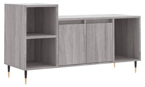 Szürke sonoma színű szerelt fa TV-szekrény 100x35x55 cm