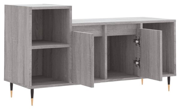 Szürke sonoma színű szerelt fa TV-szekrény 100x35x55 cm