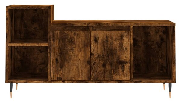 Füstös tölgy színű szerelt fa TV-szekrény 100x35x55 cm