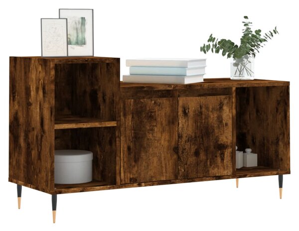 Füstös tölgy színű szerelt fa TV-szekrény 100x35x55 cm
