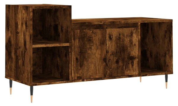 Füstös tölgy színű szerelt fa TV-szekrény 100x35x55 cm