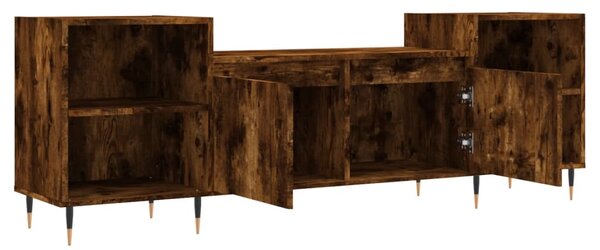 Füstös tölgy színű szerelt fa TV-szekrény 160x35x55 cm