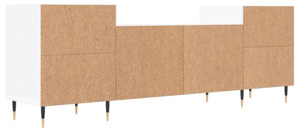 Fehér szerelt fa TV-szekrény 160 x 35 x 55 cm