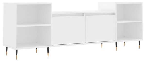 Fehér szerelt fa TV-szekrény 160 x 35 x 55 cm