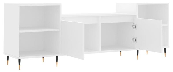 Fehér szerelt fa TV-szekrény 160 x 35 x 55 cm
