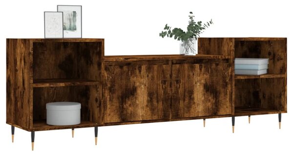 Füstös tölgy színű szerelt fa TV-szekrény 160x35x55 cm