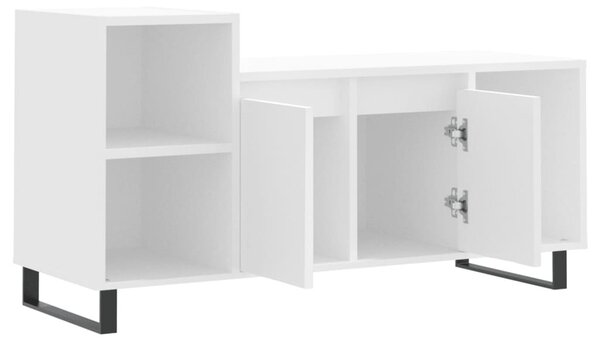 Fehér szerelt fa TV-szekrény 100x35x55 cm