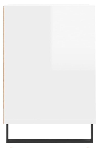Fehér magasfényű szerelt fa TV-szekrény 100x35x55 cm
