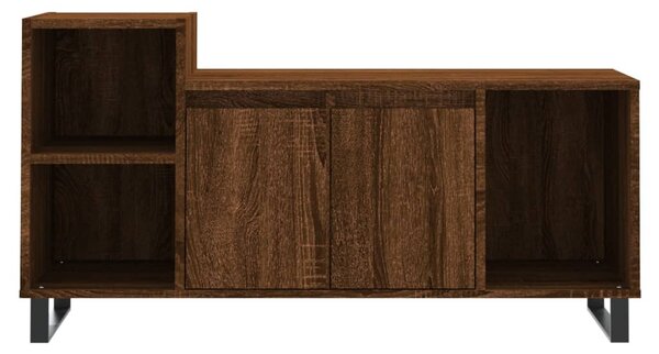 Barna tölgyszínű szerelt fa TV-szekrény 100x35x55 cm