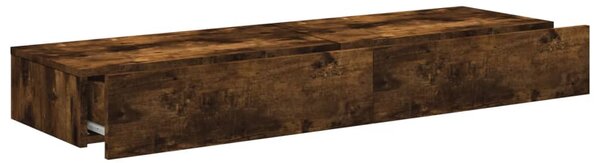 2 db füstös tölgy színű TV-szekrény LED fénnyel 60x35x15,5 cm