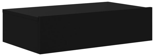Fekete TV-szekrény LED-lámpákkal 60x35x15,5 cm