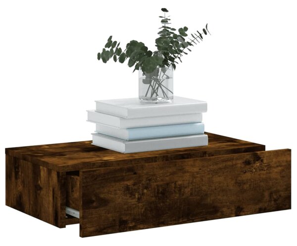 Sonoma tölgyszínű TV-szekrény LED-lámpákkal 60x35x15,5 cm