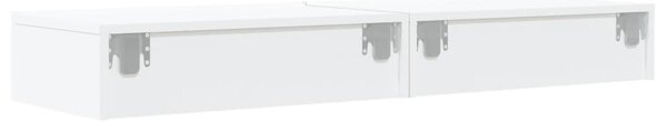 2 db fehér TV-szekrény LED-lámpákkal 60x35x15,5 cm