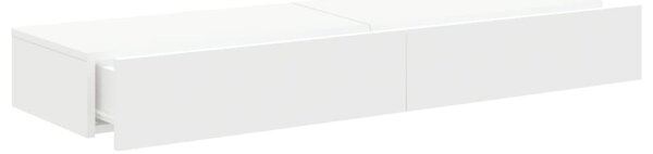2 db fehér TV-szekrény LED-lámpákkal 60x35x15,5 cm