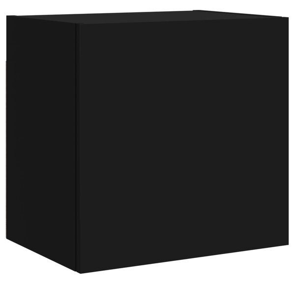 2 db fekete szerelt fa fali TV-szekrény 40,5 x 30 x 40 cm