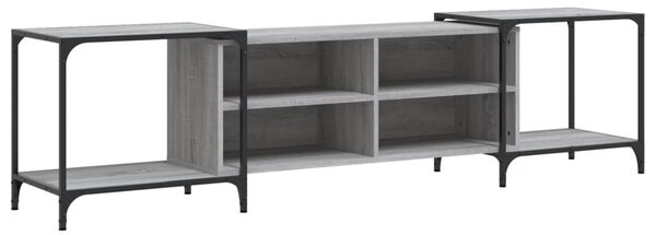 Szürke sonoma színű szerelt fa TV szekrény 203 x 37 x 50 cm