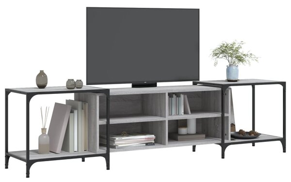 Szürke sonoma színű szerelt fa TV szekrény 203 x 37 x 50 cm